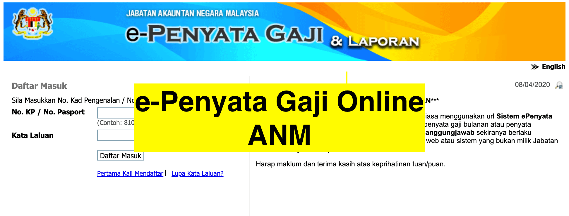 penyata gaji